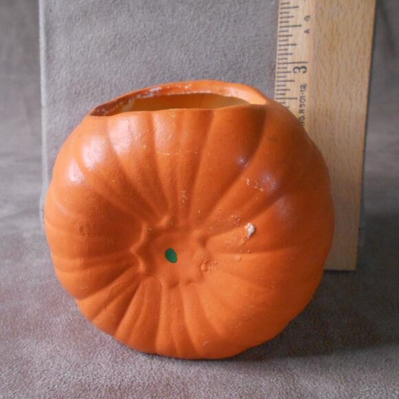 Ceramic Pumpkin Candle Holder Small Halloween Thanksgiving Fall Decor - Picture 4 of 7